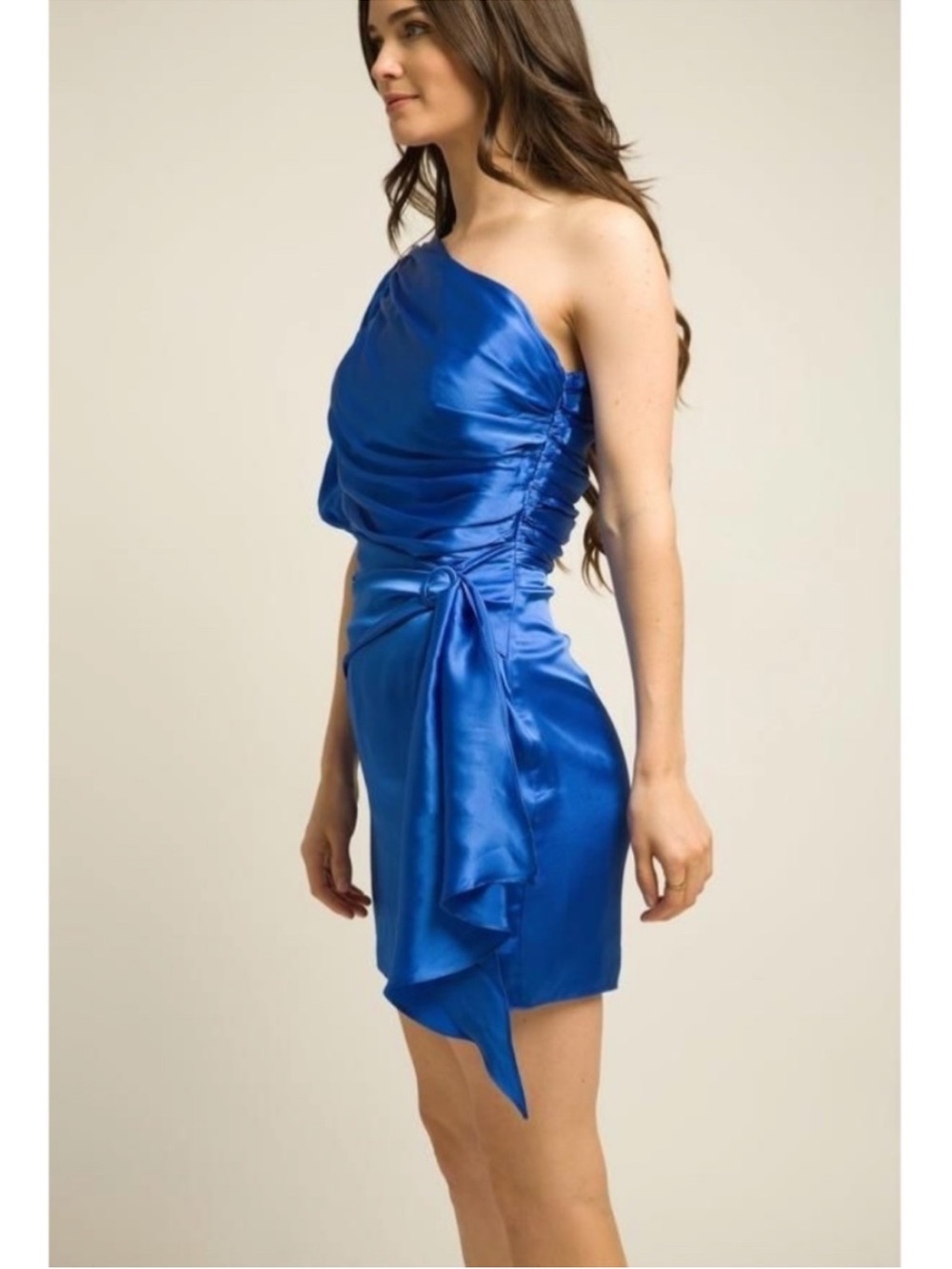 Amanda Uprichard Bexley Mini Dress in Cobalt Blue - Picture 4 of 8